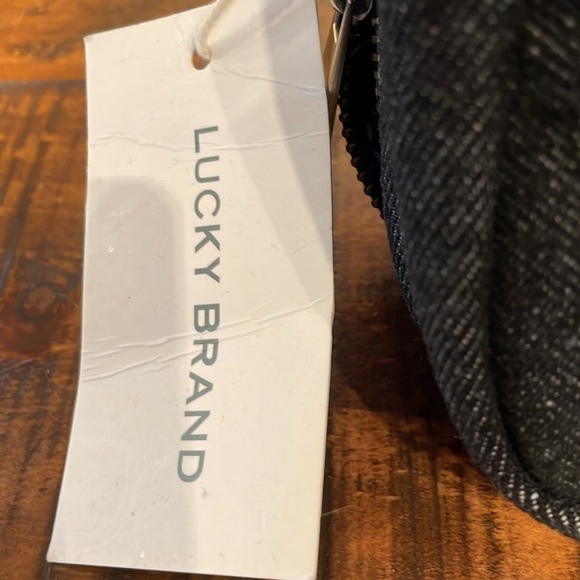 Lucky Brand NWT Black Denim Travel or Cosmetic Bag - Picture 3 of 8
